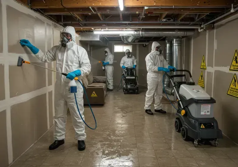 Basement Moisture Removal and Structural Drying process in Hansford County, TX